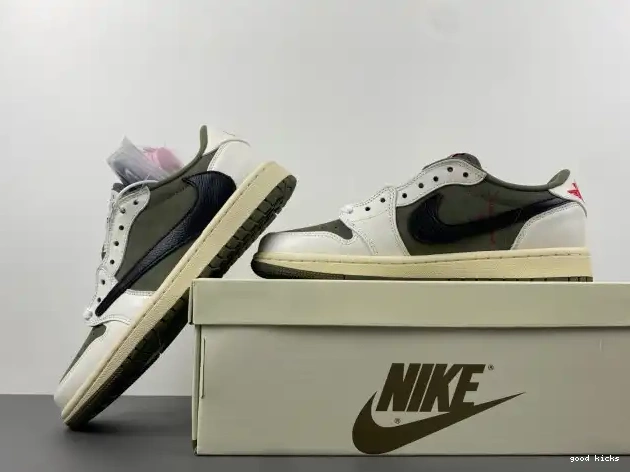 OLIVE SCOTT OG LOW JORDAN 1 AIR TRAVIS X DM7866-200 MEDIUM 0405